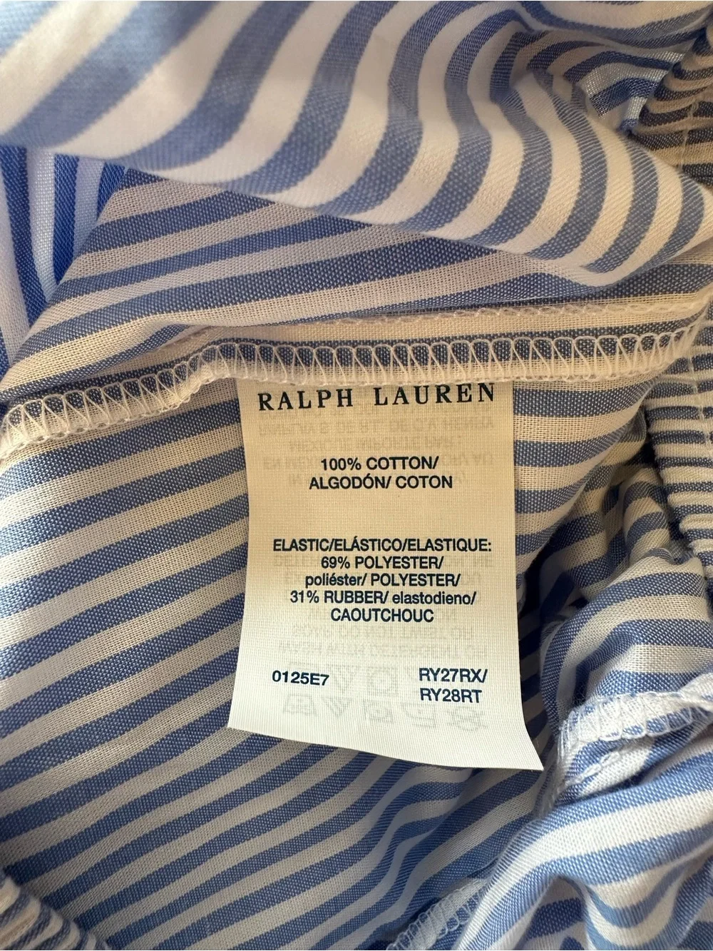 Polo by Ralph Lauren Blue and White Striped Men’s Pants 1XT lounge drawstring